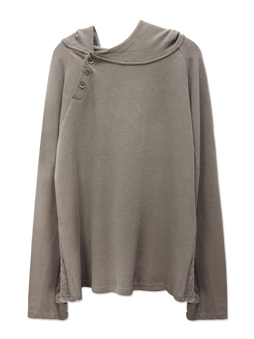 CORE:13 BUTTON HOODIE (BROWN)