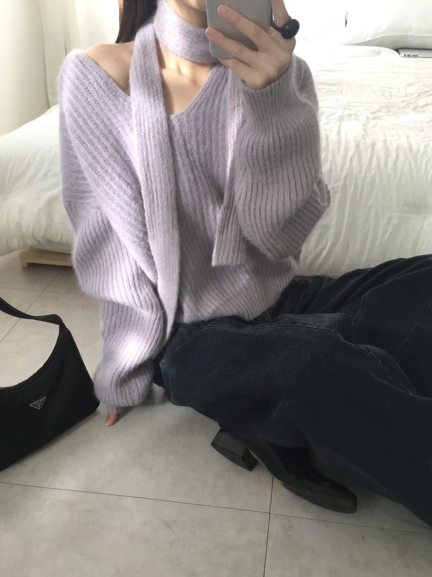 angora muffler knit (2colors)