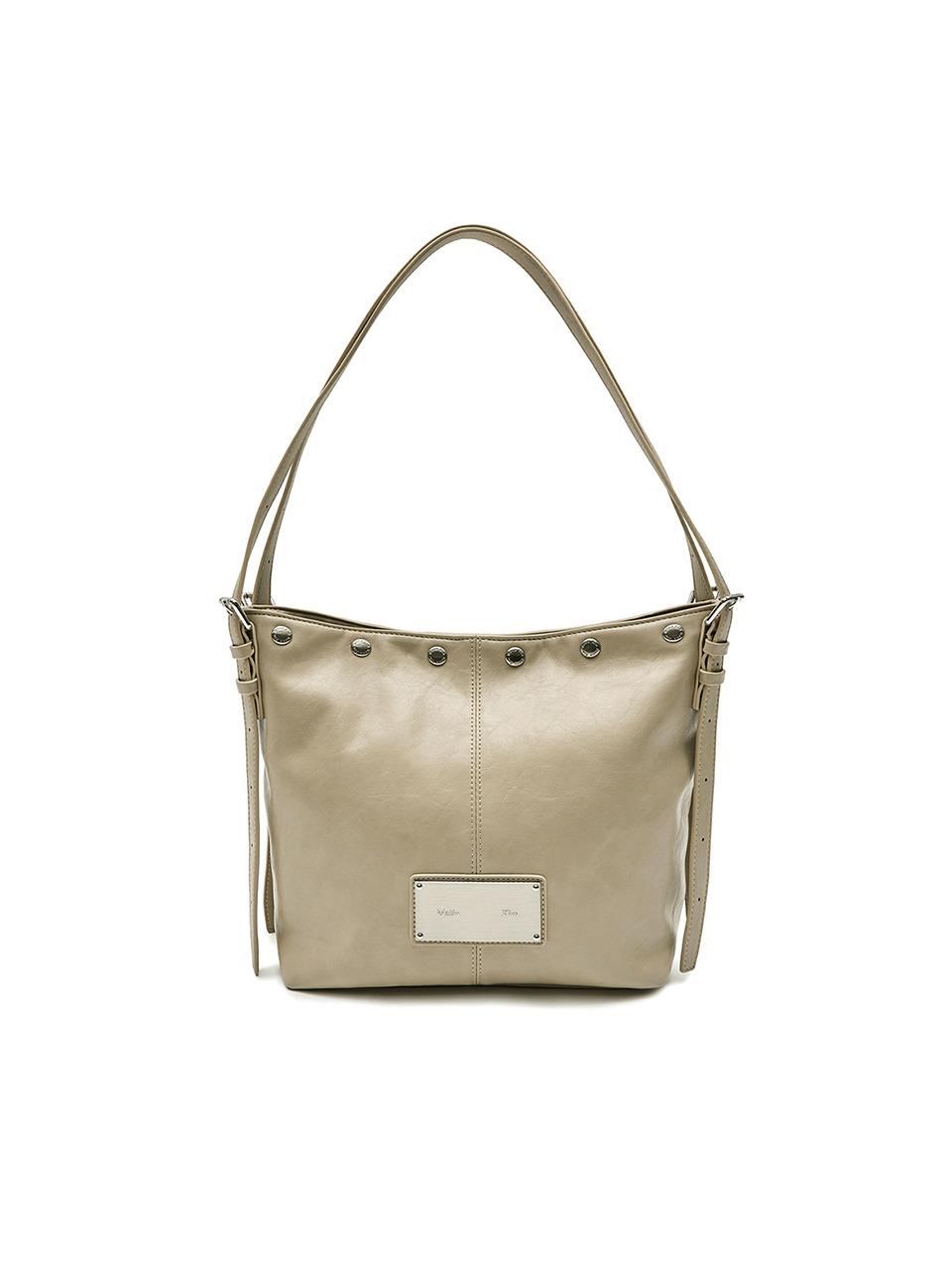 MATIN STUD POINT SMALL SHOULDER BAG IN BEIGE