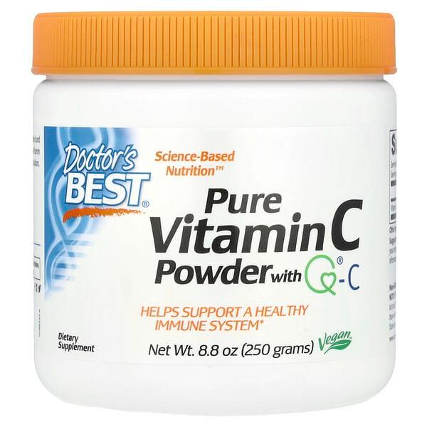 Doctor's Best, Q®-C를 함유한 순수 비타민C 분말, 250g(8.8oz)