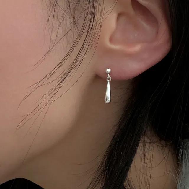 [925silver] ava 물방울 드롭 딸랑이 실버 귀걸이