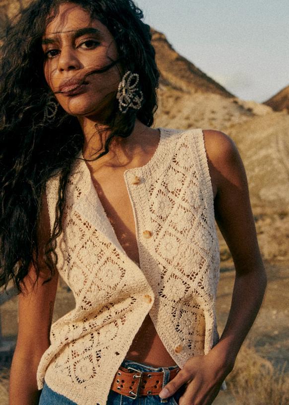 Top Ron - Ecru - Coton Biologique - Sézane