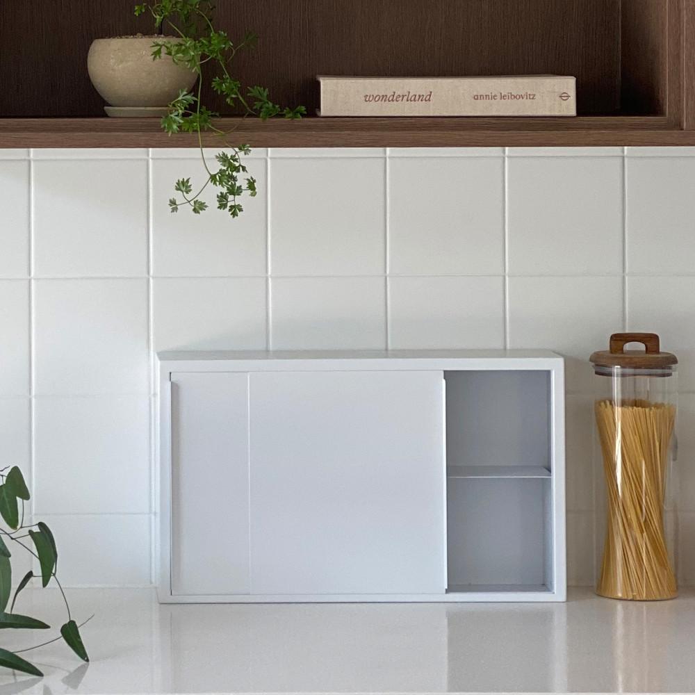 주방 양념통 정리 선반 수납 슬림 미닫이장 : 철철철