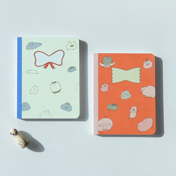 Pig and Hamster Note (Grid / Plain)