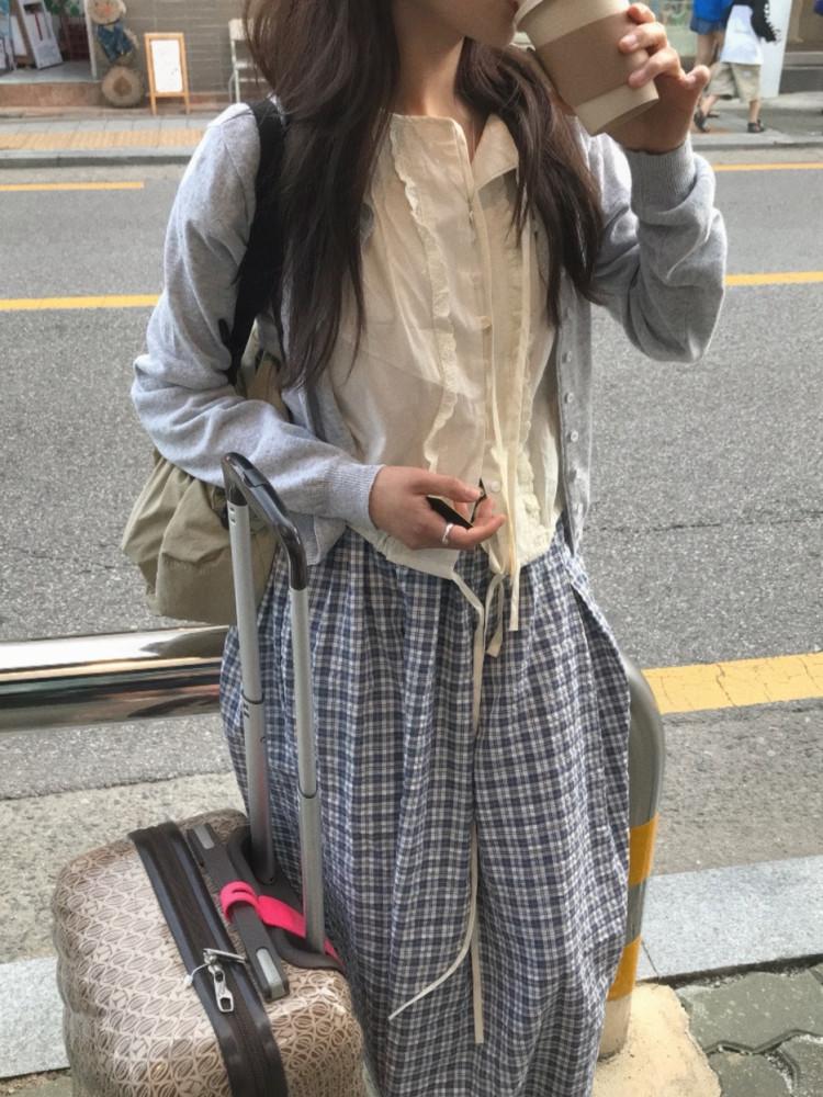 [shopaoe] coco skirt 체크스커트