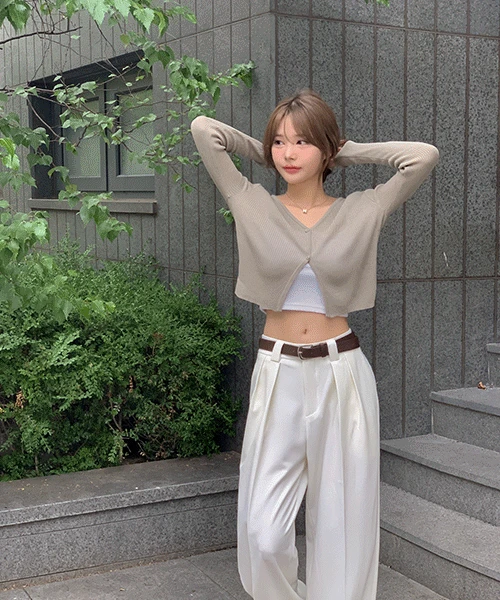 [벨트SET] [얼리어텀🍂] 어드 하이웨스트 핀턱 롱 와이드 슬랙스 - 5color