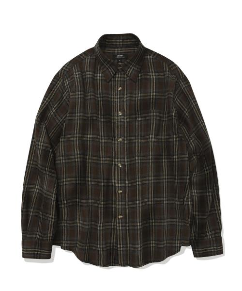 EASY FLOW CHECK SHIRTS (BROWN)