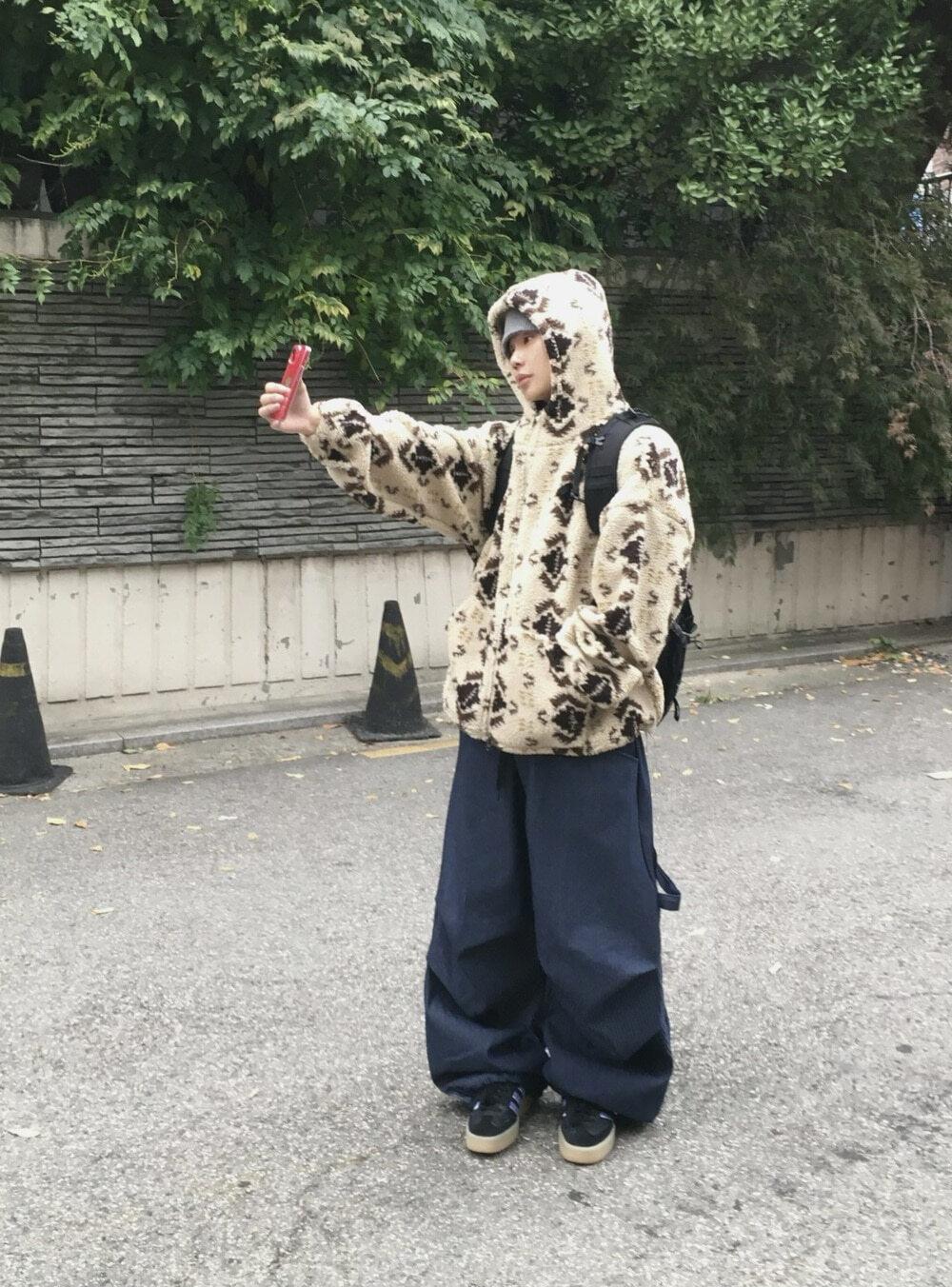 퍼드 덤블 후리스 후드 집업 -2C