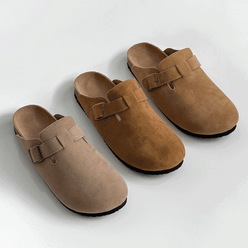 [1+1할인] DP 웜 보스턴 스웨이드 뮬 슬리퍼