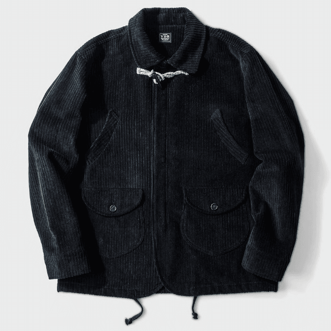 CORDUROY TOGGLE 4POCKET JACKET [Black Night]