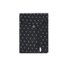 black dot denim laptop pouch