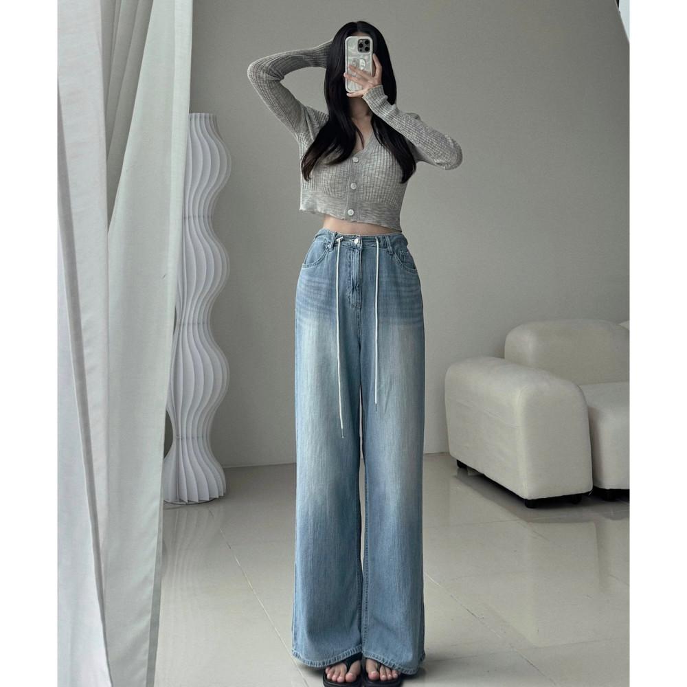 (주문폭주/강매템) 어썸 스트링 와이드 데님 (2color)