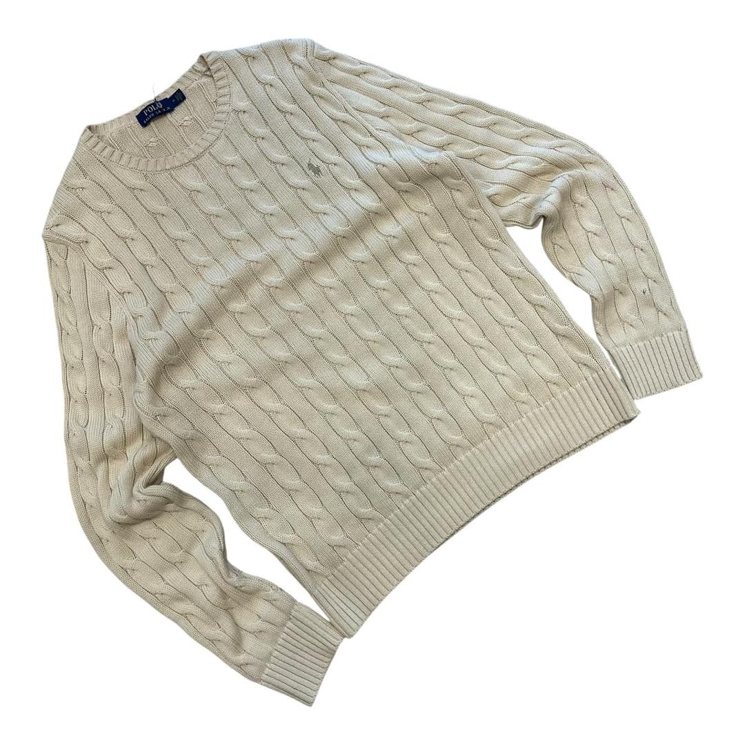 [M] 폴로랄프로렌 꽈배기 니트 스웨터 베이지 | 후루츠패밀리