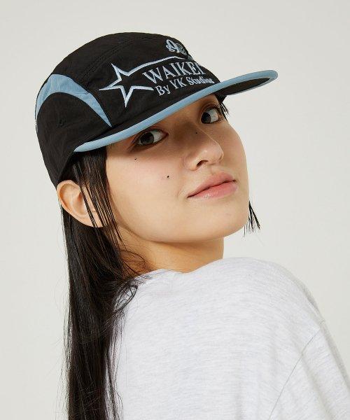 스타 로고 나일론 캠프캡 블랙