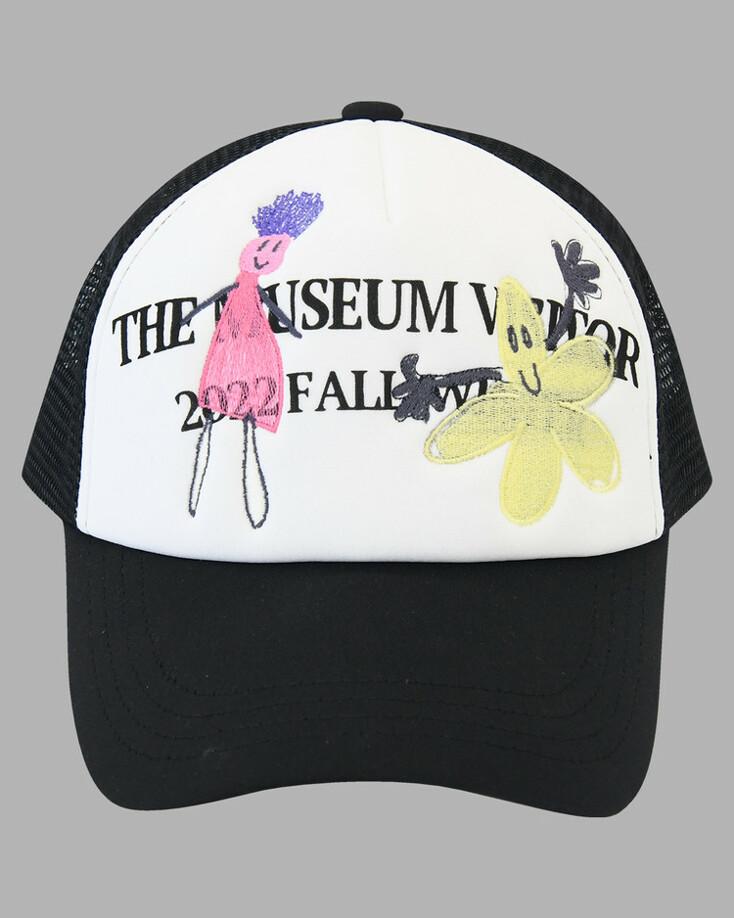 HAND STITCHED CHILDREN MESH CAP (BLACK)