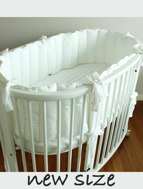 Soft macaroon bumper all white  _new size [뉴 스토케 슬리피 아기범퍼세트]