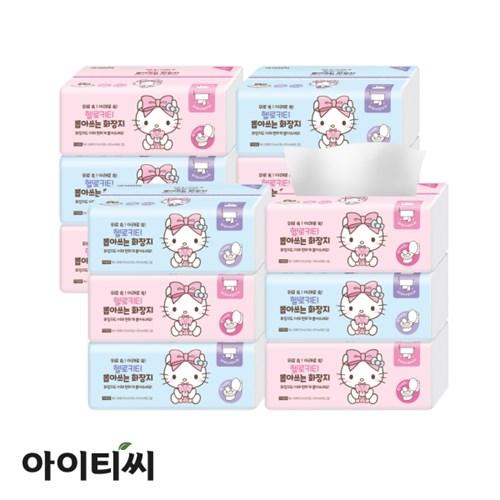 헬로키티 뽑아쓰는 화장지(100매) 3입X4팩(12입)