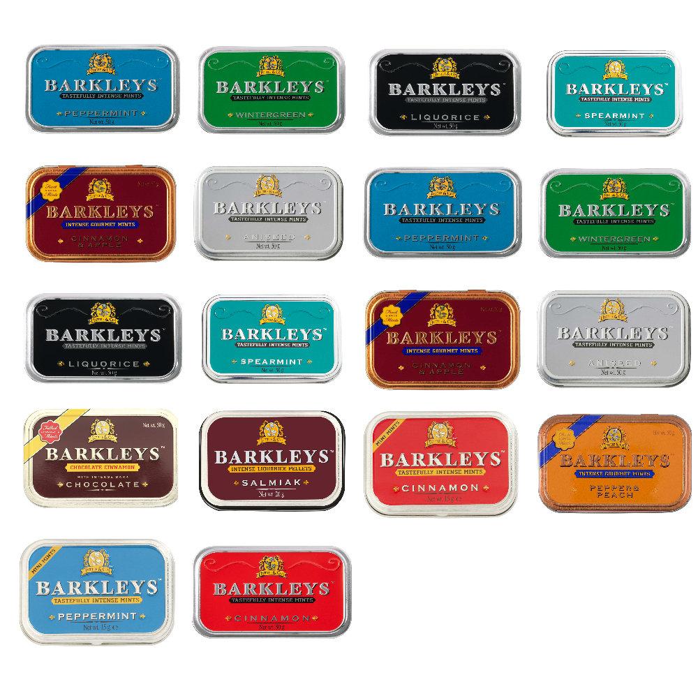 BARKLEYS 바클리즈 캔디 민트 멘톨 사탕 18종 골라담기