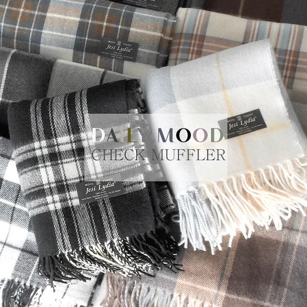 [국산 체크목도리] 겨울데일리 빅 체크 머플러 체크목도리 숄머플러  커플 머플러