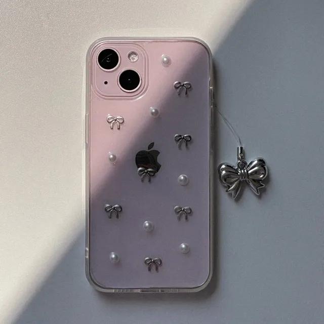 silver mini ribbon case 레진 폰케이스