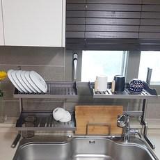 티타늄 스탠드 식기건조대 주방선반 식기정리대 1세트