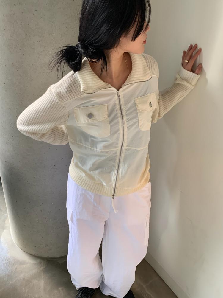 여자 투웨이 포켓 울니트 집업 (2색)