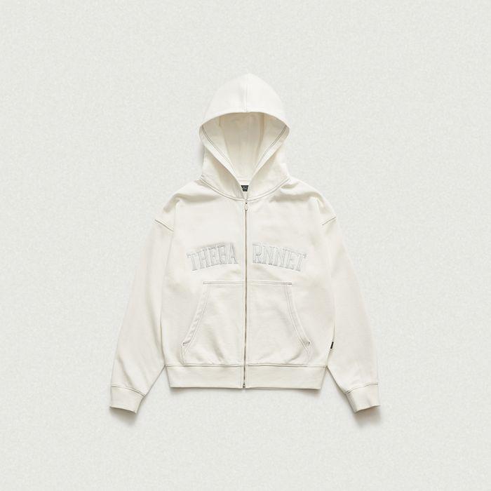 Campie Sweat Zip-Up Hoodie Jacket (Ivory)