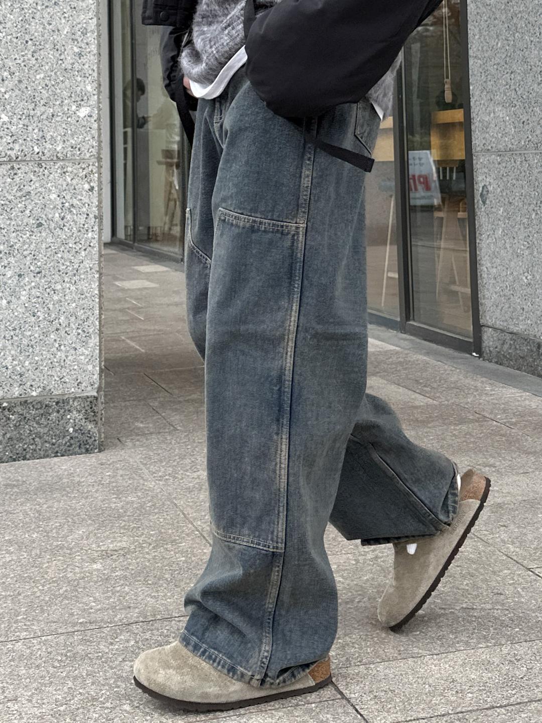 1034 double knee wide denim