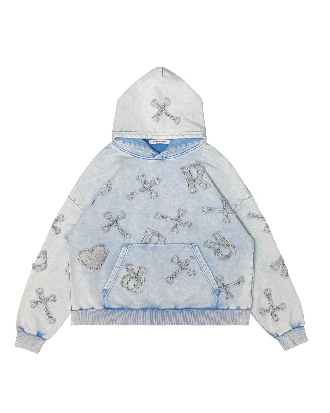 Washed Ice Patch Hoodie - S
