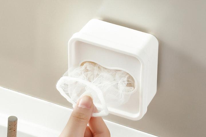 무타공 부착식 거름망 비닐봉지 케이스 수납 정리함