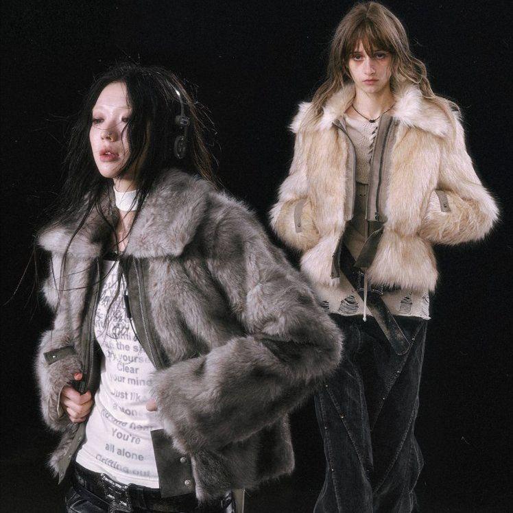 CestNous 에코퍼 하프 투웨이 퍼 코트 (2color)