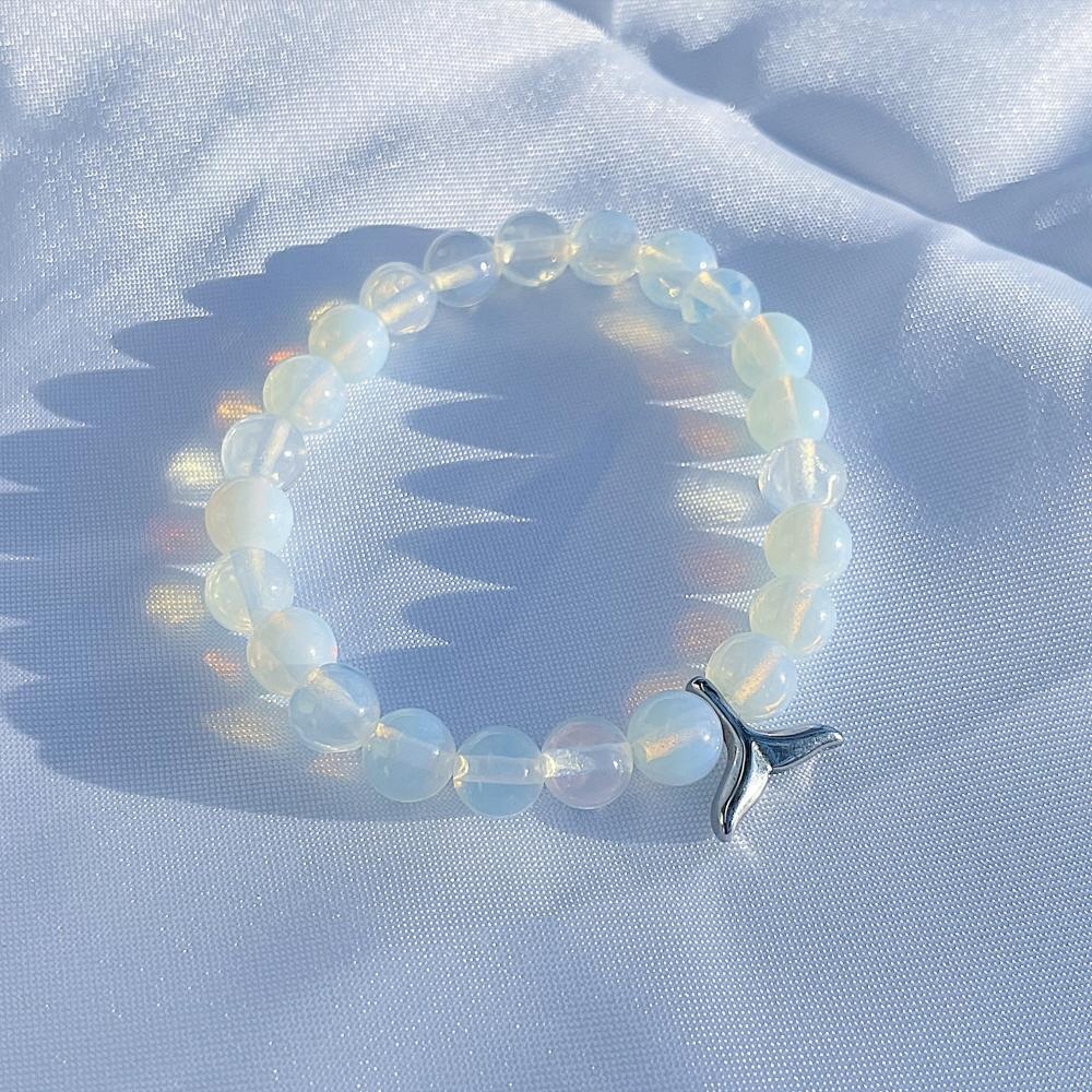 문스톤 원석 팔찌