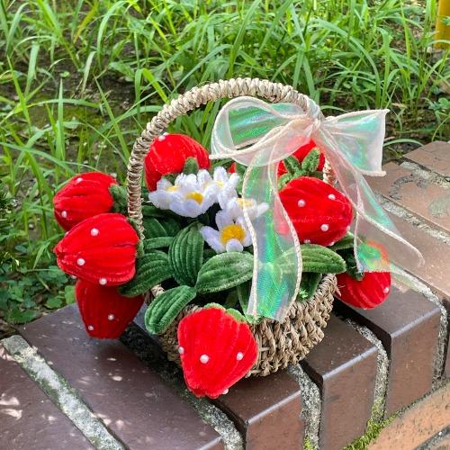 [동영상 제공] 모루 철사 공예 딸기 바구니 DIY 패키지