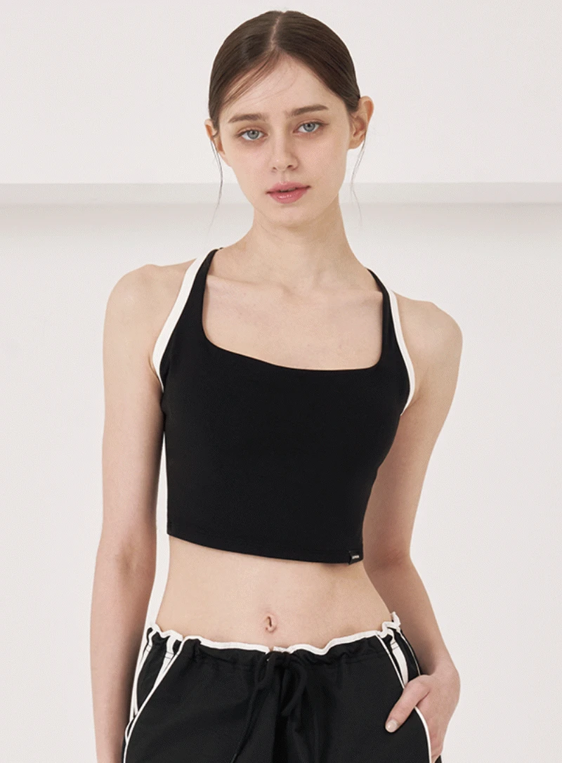 슬릭 배색 라인 브라탑 (3colors)