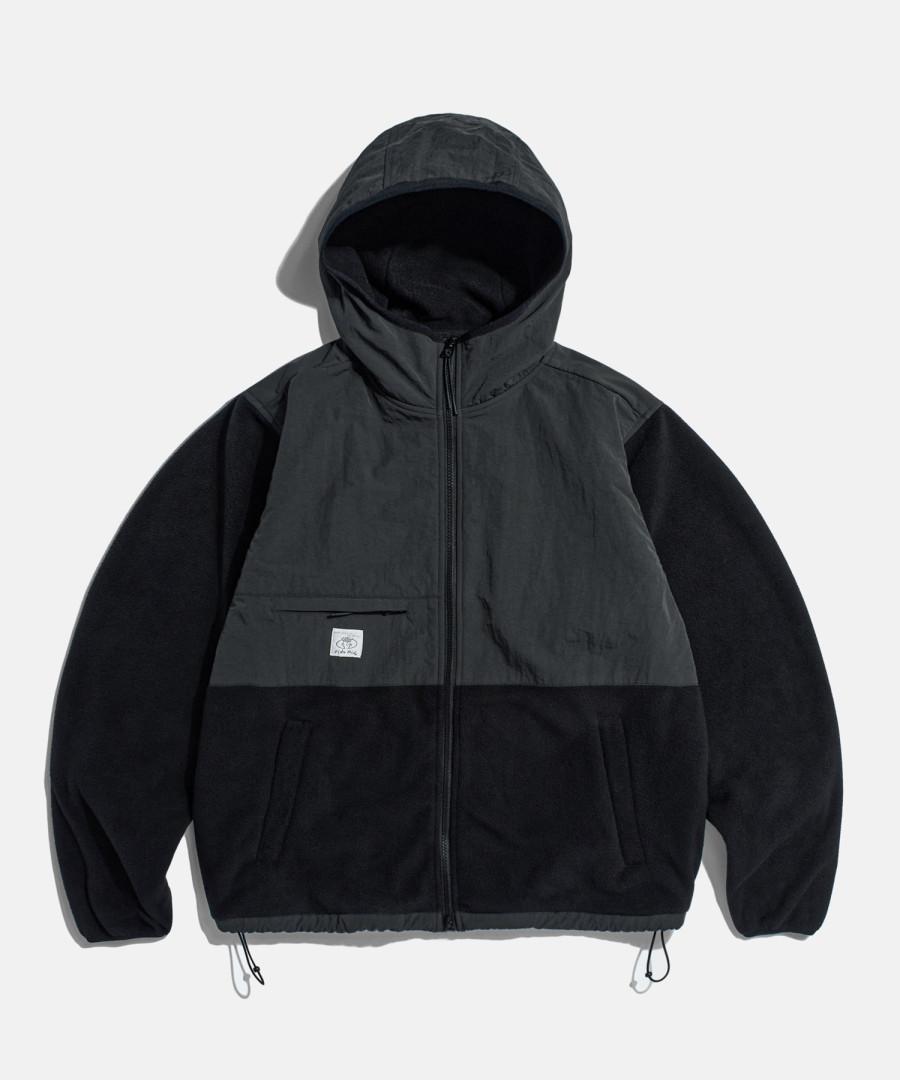 Fleece Zip Hoodie Black