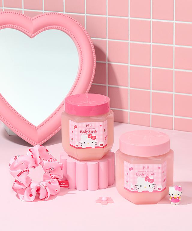 플루 [헬로키티 에디션] 플루 퍼퓸드 슈가&씨솔트 바디스크럽 510g/600g 한정기획