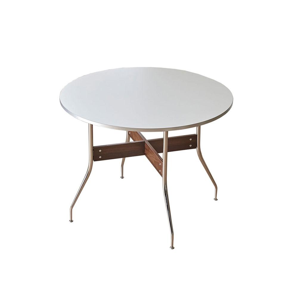 리코 HPL 실버 엣지 원형 테이블