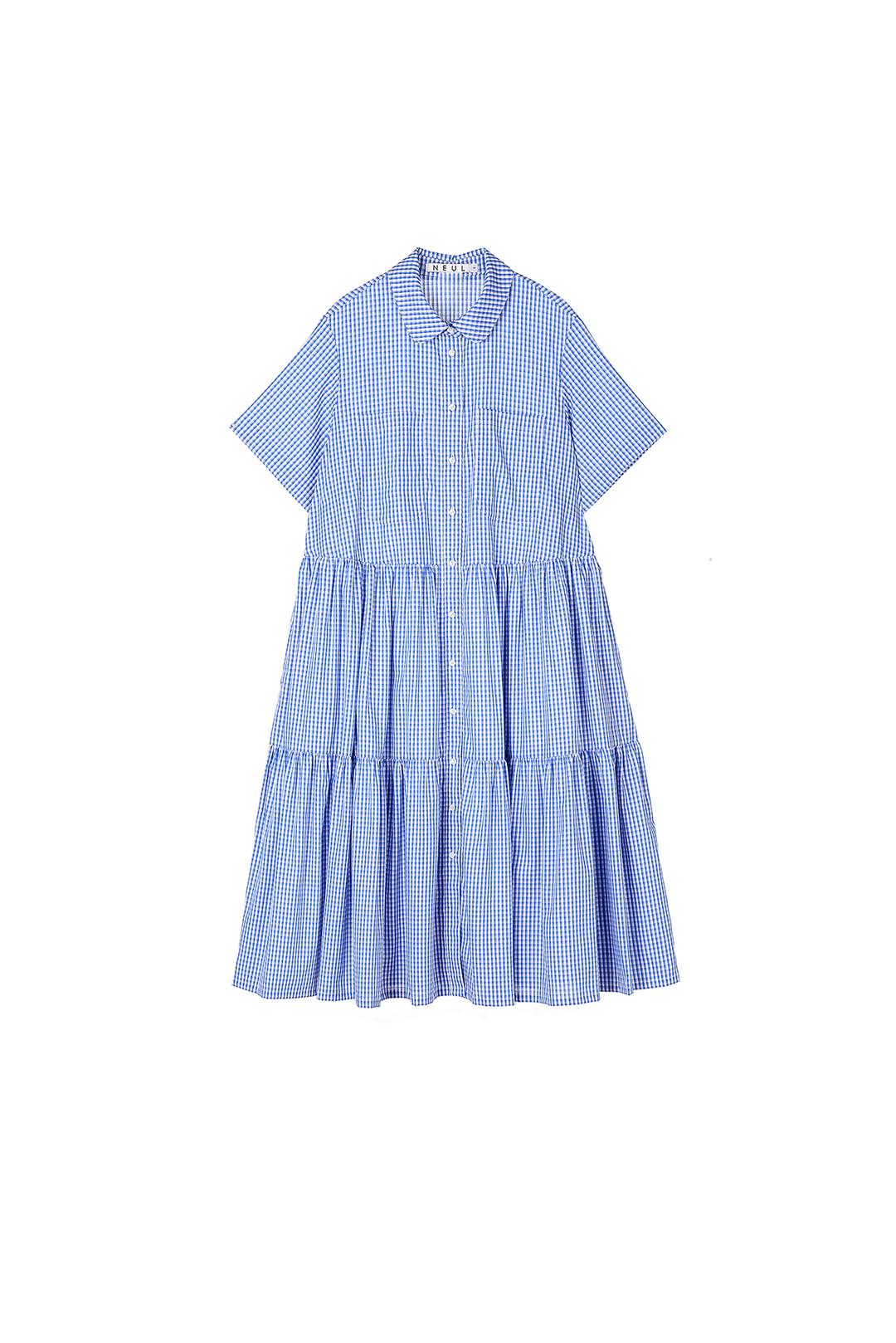 June Tiered Shirtdress_Blue-Check