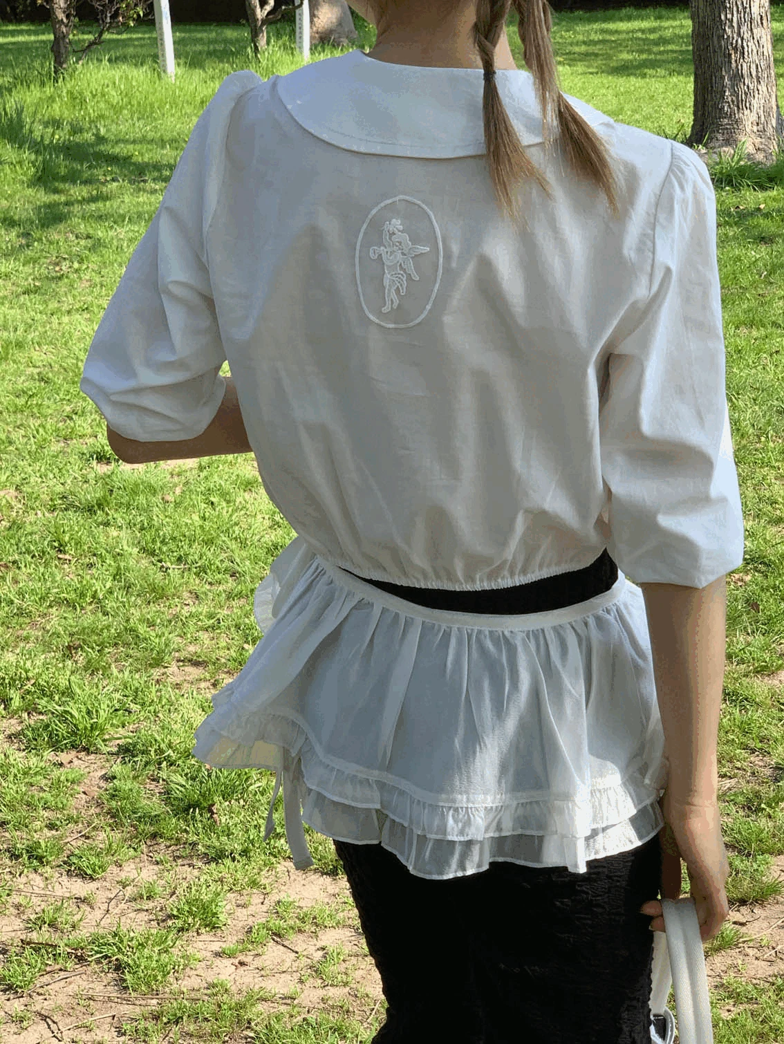 angel stitch blouse (2color)