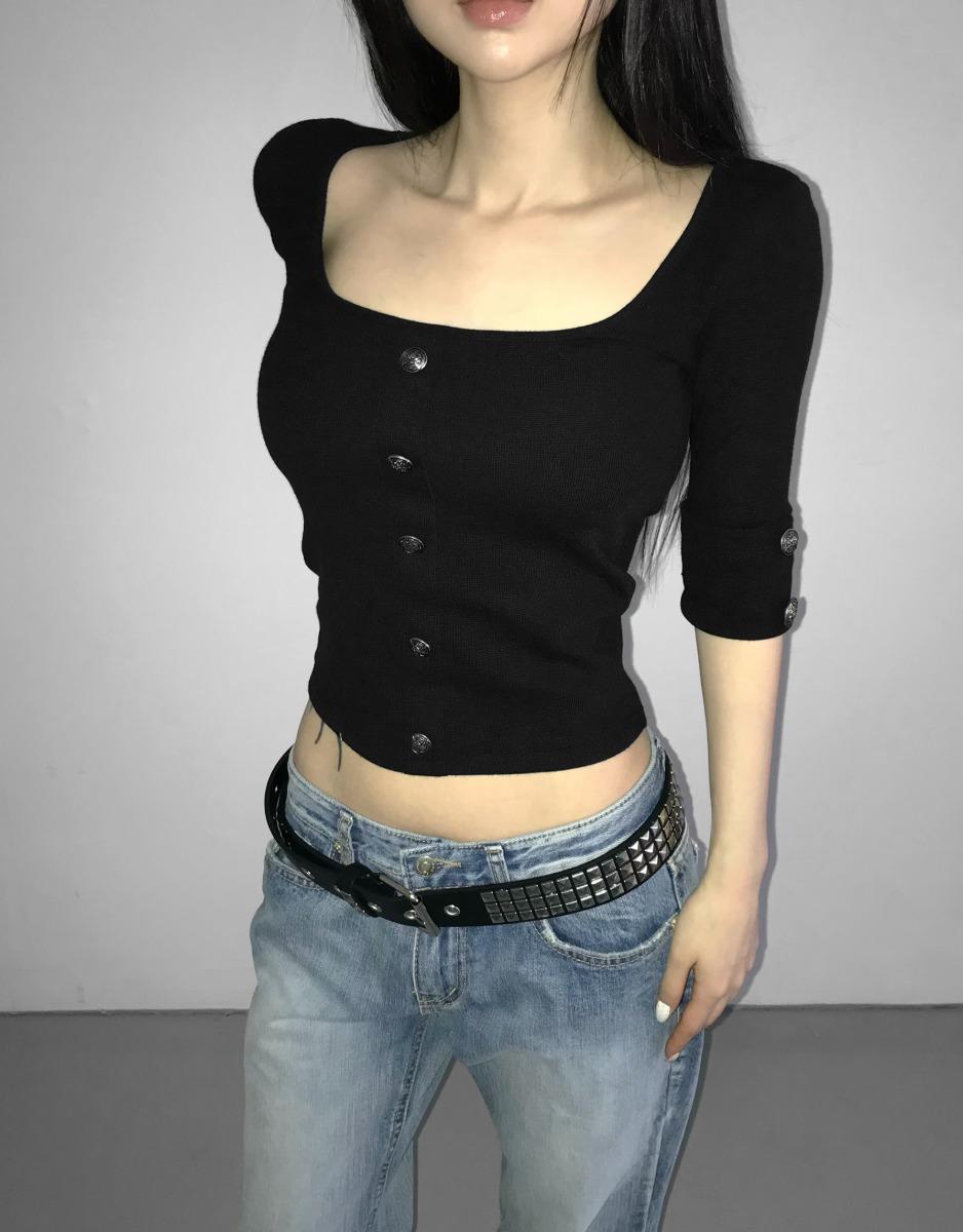 디에어타운 [ONLY] kayden t-q black shirts