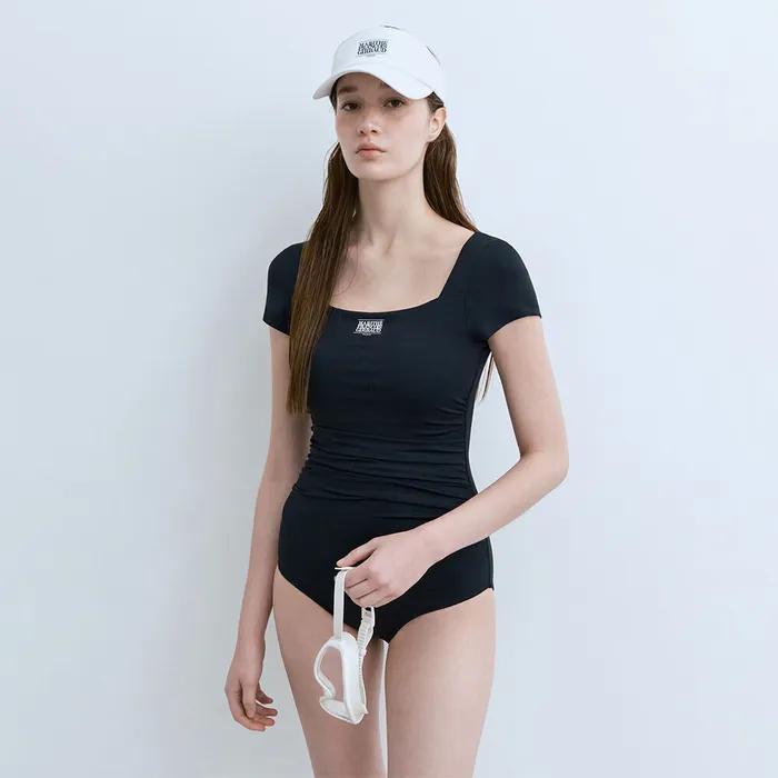 MOUVEMENT W HALF SLEEVE SWIMSUIT black