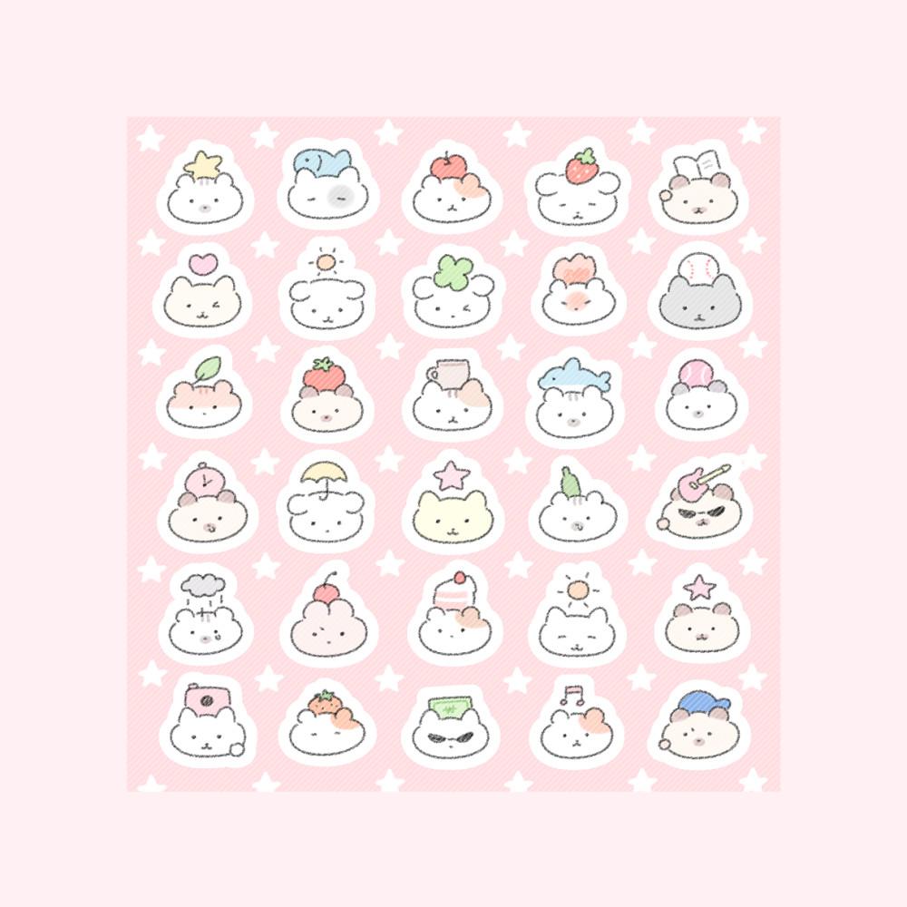 [라운드우프] 내 머리가 무거워 스티커