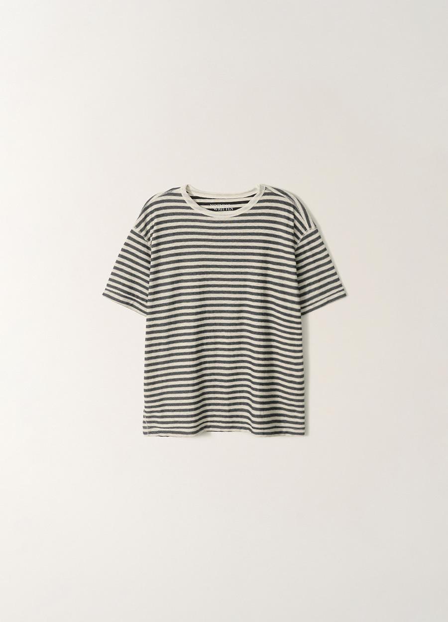Stripe cotton t-shirt (Stripe, W)