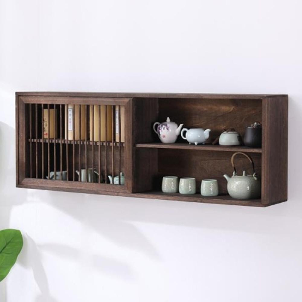 엔틱 원목 우드 찻장 주방 찬장 카페 진열장 복고풍 빈티지 미니 컵 수납장 그릇장식장 소 진한