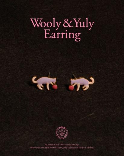 [Earring] Pink Cat