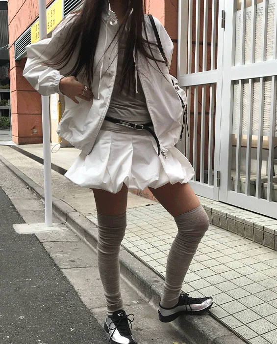 볼륨 미니 스커트 2col