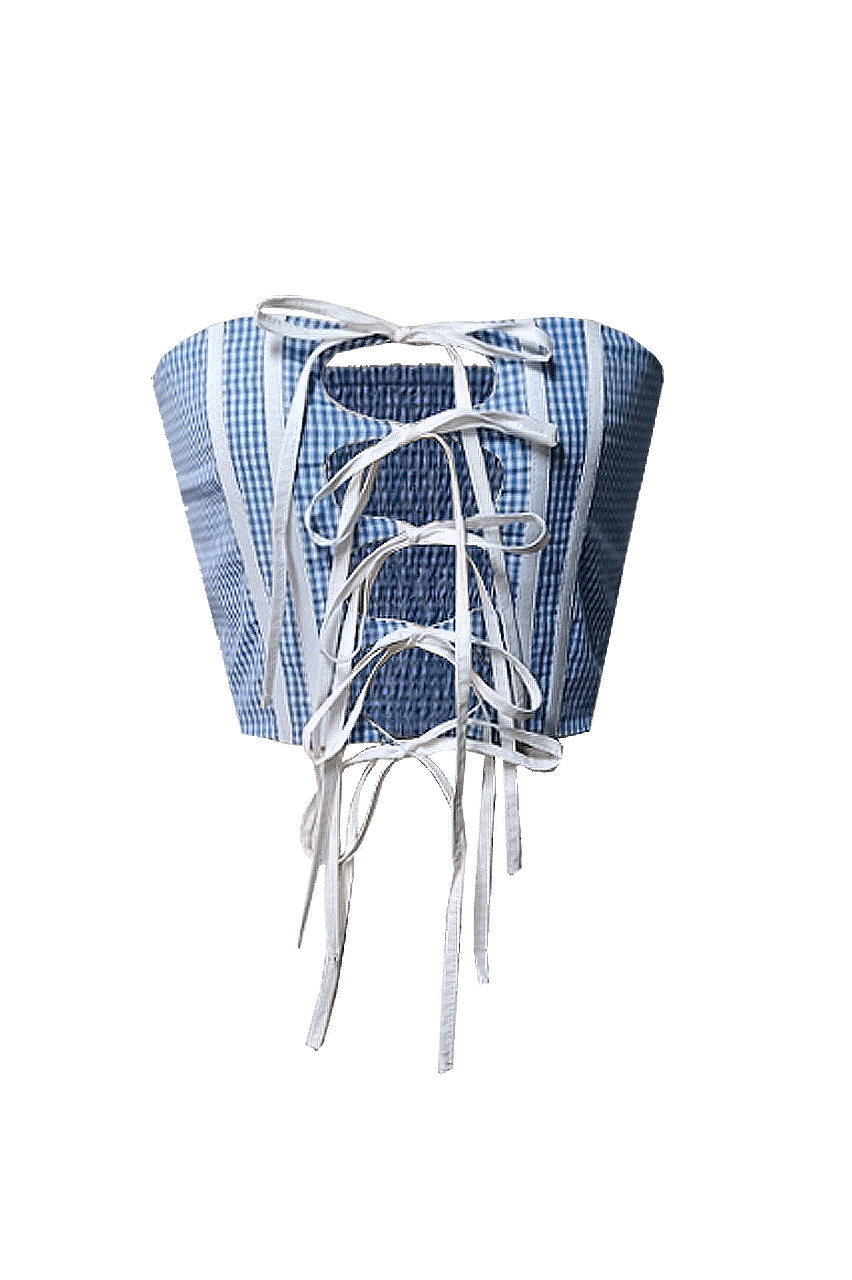 Delphine Bustier - XXS / Cloud Gingham