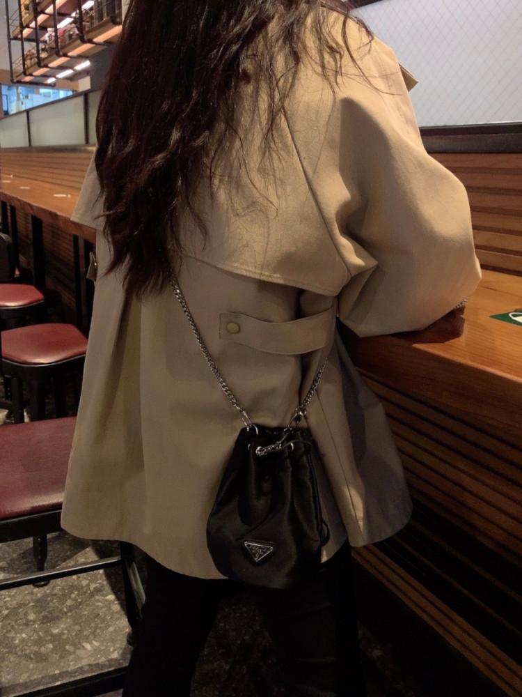 [아이메르]당일/국내생산 봄비조장식 A라인 트렌치코트/여자 야상 하프트렌치 사파리