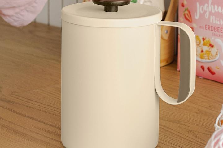 [예약판매] 2024 NEW! 완벽밀폐 스테인레스 음식물 쓰레기통 2L 음쓰통 크림베이지