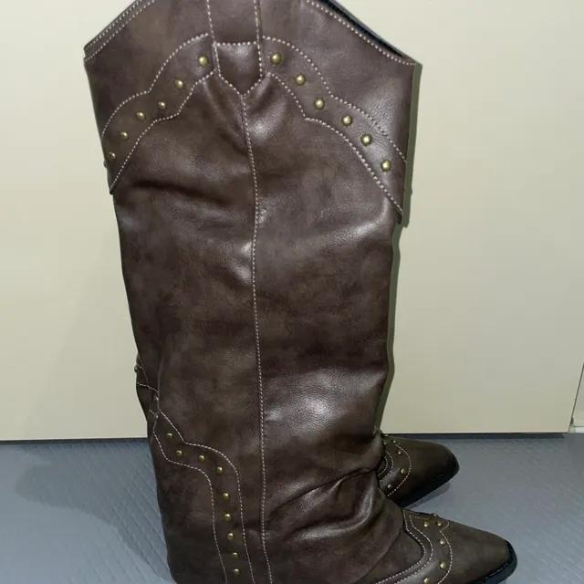 stud western leg warmer boots